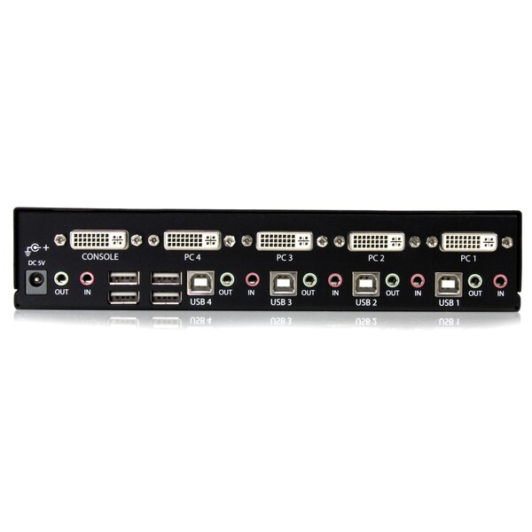 Startech.Com 4 Port DVI USB KVM Switch with Audio and USB 2.0 Hub - SV431DVIUA