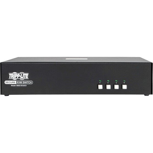 Tripp Lite SECURE KVM SWITCH 4-PORT DUAL MONITOR DVI + AUDIO NIAP PP3.0 CAC - B002-DV2AC4