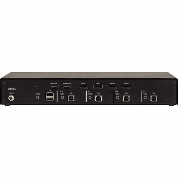 Black Box NIAP4 SECURE KVM SWITCH, 4 PORT SINGLE HEAD DP W/MST IF OUTSIDE TAPE IS BROKEN,  - KVS4-1004VM