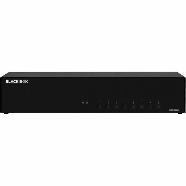 Black Box SECURE KVM SWITCH - 8-PORT, DUAL-MONITOR, DISPLAYPORT, CAC, TAA - KVS4-2008VX