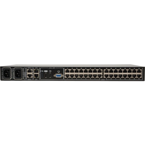 Tripp Lite KVM, 32-Port, Cat 5, IP, 4+1, 16 Dongles, 1U - B072-032-IP4-K