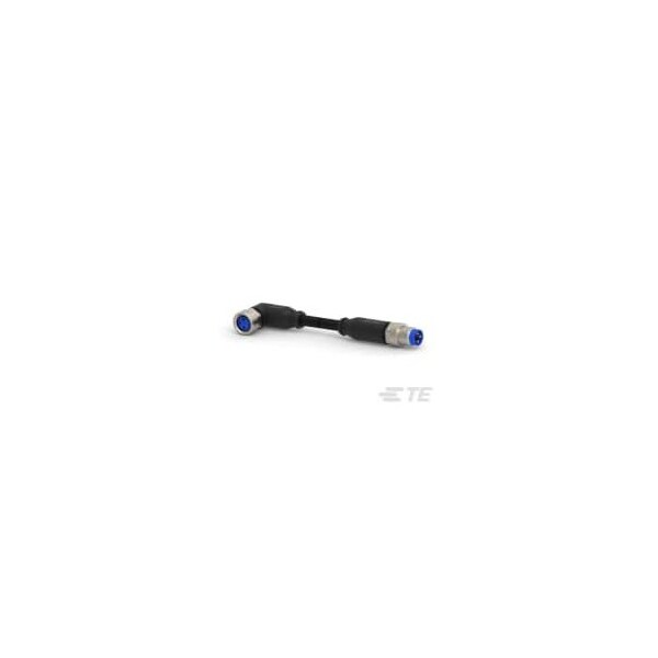 Te Connectivity M8 conector en ángulo a conector recto M8 2 LED - 1-2273124-4