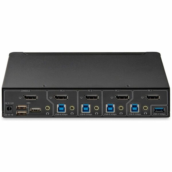 Startech.Com 4-PORT DISPLAYPORT KVM SWITCH, SINGLE 4K 60HZ MONITOR, 6X USB PORTS, PUSH-BUTTON - P4AD122-KVM-SWITCH
