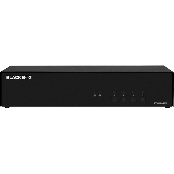 Black Box SECURE KVM SWITCH - 4-PORT, DUAL-MONITOR, FLEXPORT HDMI/DISPLAYPORT, CAC, TAA - KVS4-2004HVX