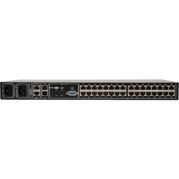 Tripp Lite 32-PORT CAT5 IP KVM SWITCH 1 LOCAL 2 REMOTE 16 USB DONGLES RACKMOUNT - B072-032-IP2-K