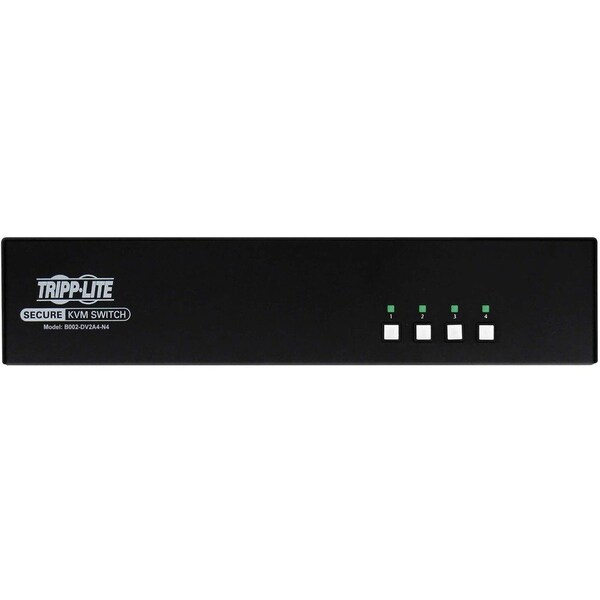 Tripp Lite SECURE KVM SWITCH, 4-PORT, DUAL HEAD, DVI TO DVI, NIAP PP4.0, AUDIO, TAA - B002-DV2A4-N4