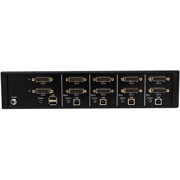 Tripp Lite SECURE KVM SWITCH, 4-PORT, DUAL HEAD, DVI TO DVI, NIAP PP4.0, AUDIO, TAA - B002-DV2A4-N4