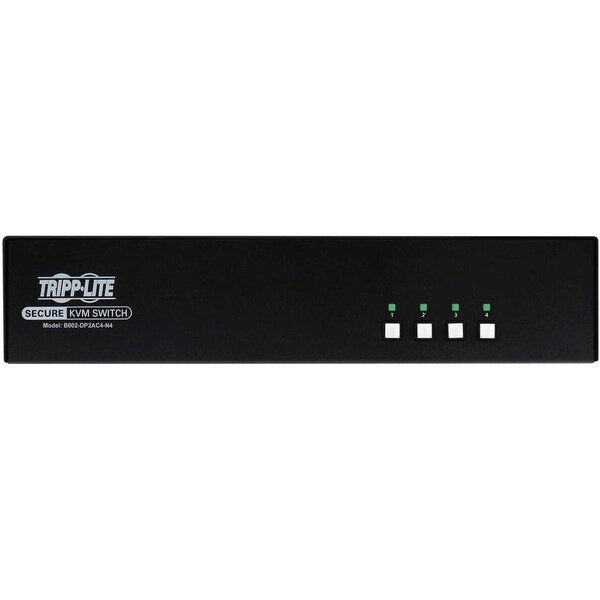 Tripp Lite SECURE KVM SWITCH, 4-PORT, DUAL HEAD, DISPLAYPORT TO DISPLAYPORT, 4K, NIAP PP4.0 - B002-DP2AC4-N4
