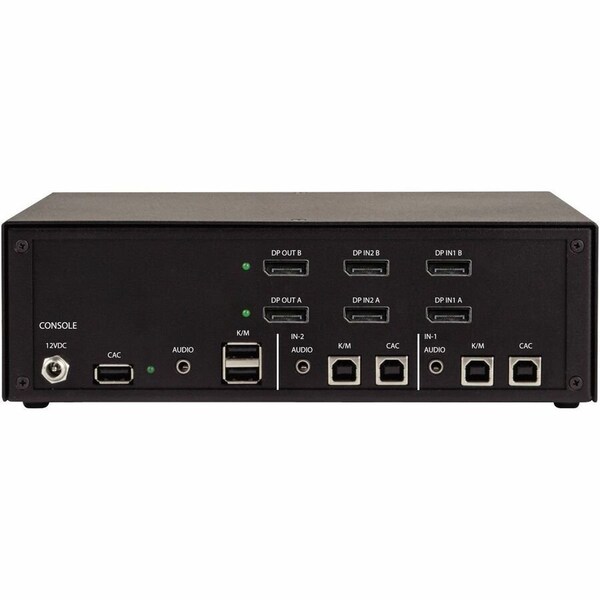 Black Box NIAP4 SECURE KVM SWITCH, 2 PORT DUAL HEAD DP, CAC, IF OUTSIDE TAPE IS BROKEN, UN - KVS4-2002VX
