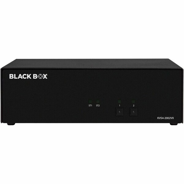 Black Box NIAP4 SECURE KVM SWITCH, 2 PORT DUAL HEAD DP, CAC, IF OUTSIDE TAPE IS BROKEN, UN - KVS4-2002VX