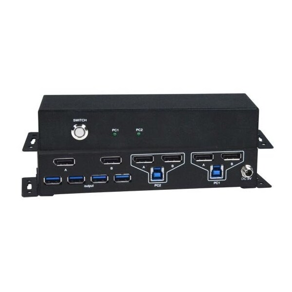 Network Technologies 2-Prt Dual Monitor 4K Displayp - UNIMUX-DP4K-2DH