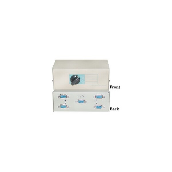 Swe-Tech 3C ABCD 4 Way Switch Box, HD15 VGA Female - FWT40H1-03604