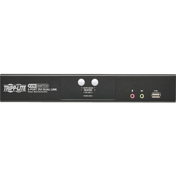 Tripp Lite 2-PORT DVI DUAL-LINK / USB KVM SWITCH W/ AUDIO & CABLES - B004-DUA2-HR-K