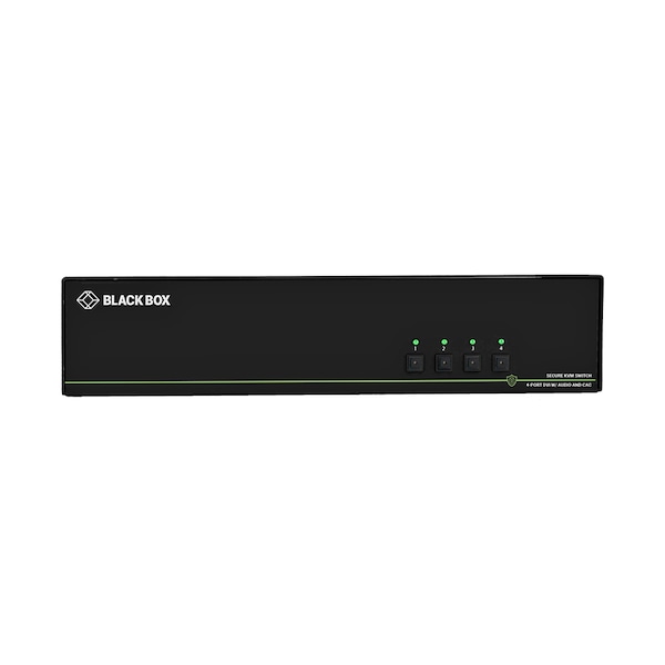 Black Box Secure Niap 3.0 Kvm Switch - Quad-Head, Hdmi, Cac, 4K, 4-Port - SS4P-QH-DVI-UCAC