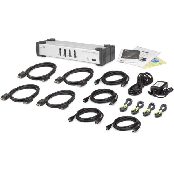 Aten 4-Port Usb 3.0 Displayport Kvmp Switch Support Up To 3840X2160 30Hz - CS1914