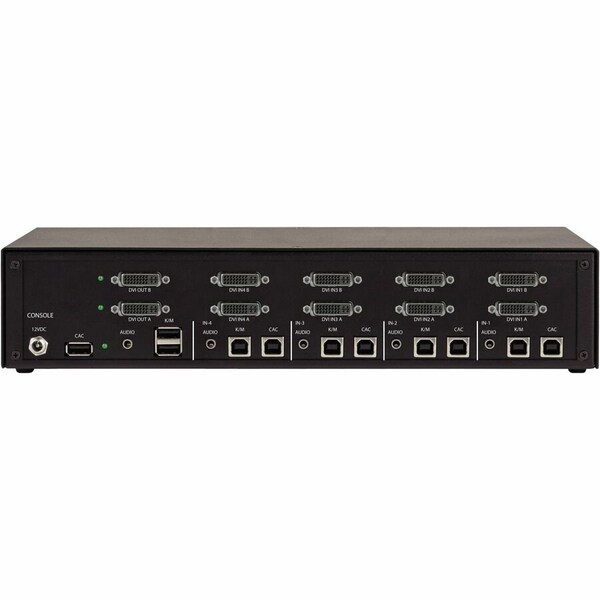 Black Box SECURE KVM SWITCH - 4 PORT, DUAL-MONITOR, DVI-I, CAC, TAA - KVS4-2004DX