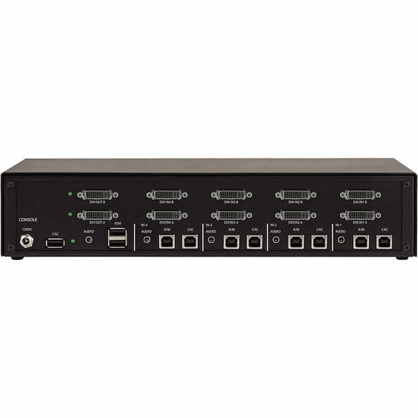 Black Box SECURE KVM SWITCH - 4 PORT, DUAL-MONITOR, DVI-I, CAC, TAA - KVS4-2004DX