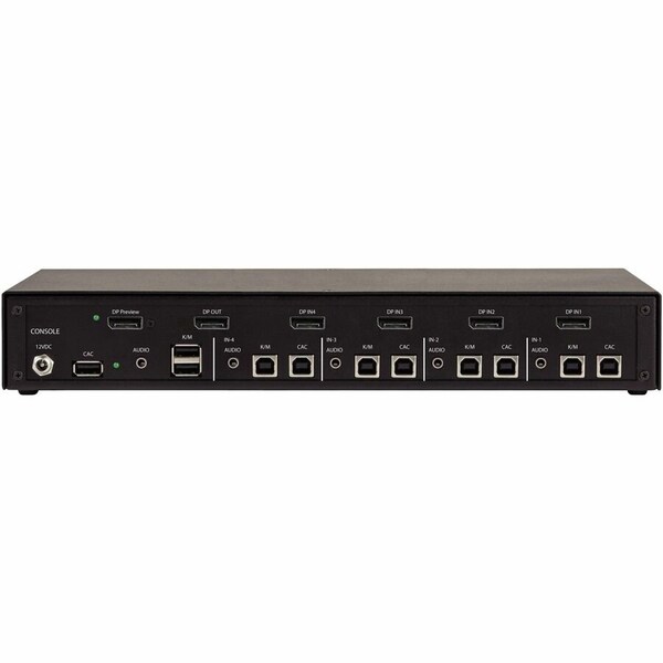 Black Box NIAP4 SECURE KVM SWITCH, MULTI-VIEWER 4 PORT DP, CAC, NON-CANCELABLE, NON-RETURN - KVS4-8004VPX