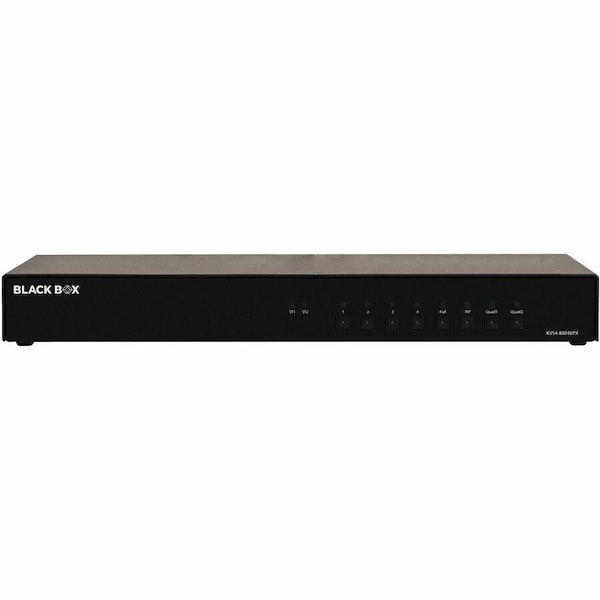 Black Box NIAP4 SECURE KVM SWITCH, MULTI-VIEWER 4 PORT DP, CAC, NON-CANCELABLE, NON-RETURN - KVS4-8004VPX