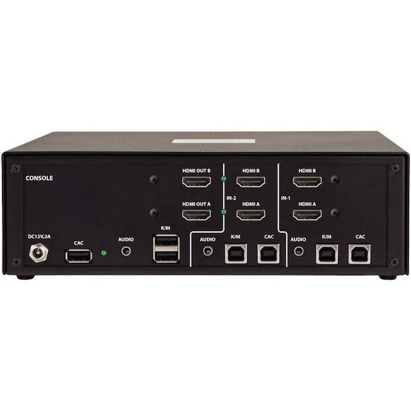 Tripp Lite 2-PORT DUAL-MONITOR SECURE KVM SWITCH 4K - B002A-UH2AC2