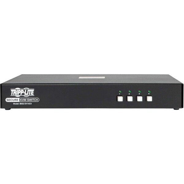 Tripp Lite SECURE KVM SWITCH 4-PORT DVI + AUDIO NIAP PP3.0 CERTIFIED W/ CAC - B002-DV1AC4