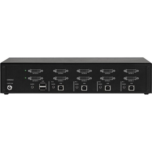 Black Box NIAP4 SECURE KVM SWITCH, DUAL HEAD, 4-PORT, DVI-I, IF OUTSIDE TAPE IS BROKEN, UN - KVS4-2004D