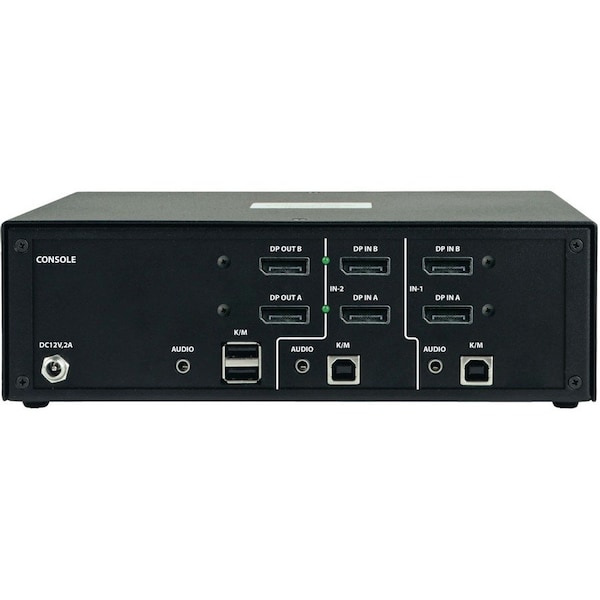 Tripp Lite DUAL-MONITOR SECURE KVM SWITCH 2-PORT DISPLAYPORT - 4K, NIAP PP3.0, AUDIO, TAA - B002A-DP2A2