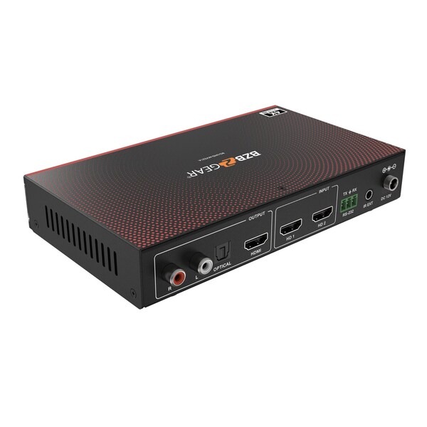 Bzbgear 2x1 4K UHD HDMI Seamless Switcher MultiViewer with Audio De-embedder - BG-UHD-MVS21A