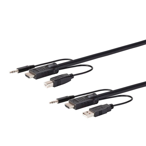 Monoprice Switch Series HDMI USB 3.5mm Audio Combo Cable for KVM Switches 10ft - 36649