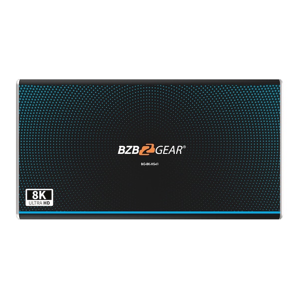 Bzbgear 4x1 8K UHD Ultra Slim HDMI 2.1 Switcher 8K60, 4K120Hz 4:4:4 10bit - BG-8K-HS41