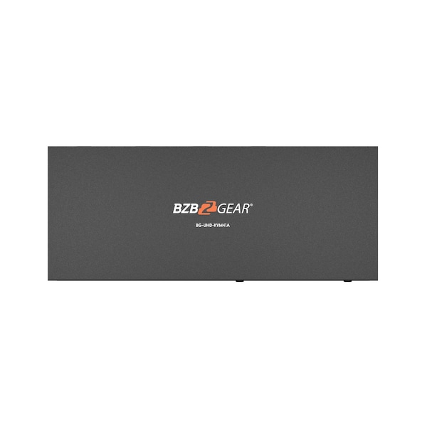 Bzbgear 4x1 4K UHD KVM Switcher with USB2.0 Ports for Peripherals and Audio Support - BG-UHD-KVM41A
