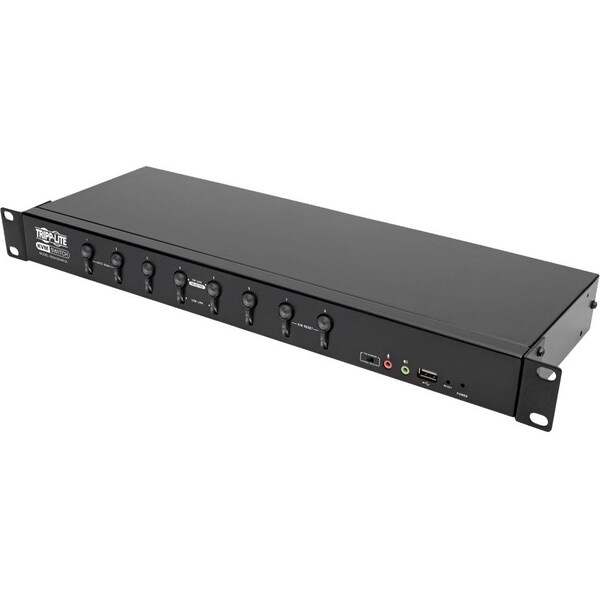 Tripp Lite 8-PORT DVI/USB KVM SWITCH WITH AUDIO AND USB 2.0 PERIPHERAL SHARING, 1U RACK-MOU - B024-DUA8-DL