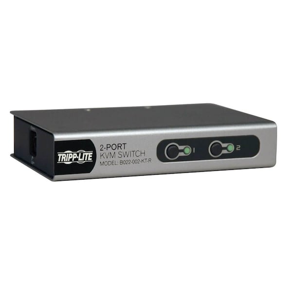 Tripp Lite KVM, 2-Port, Desktop, PS2, 1U - B022-002-KT-R