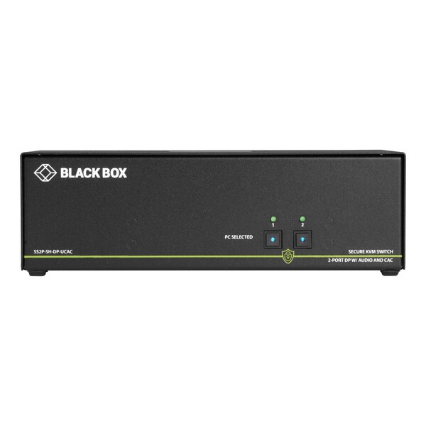 Black Box Secure Niap 3.0 Kvm Switch - Single-Head, Displayport, Cac, 4K, 2-Port - SS2P-SH-DP-UCAC