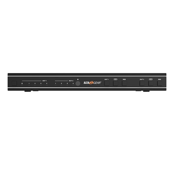Bzbgear 4x2 4K UHD HDMI Seamless Switcher Quad MultiViewer with Audio De-embedder - BG-UHD-MVS42MA