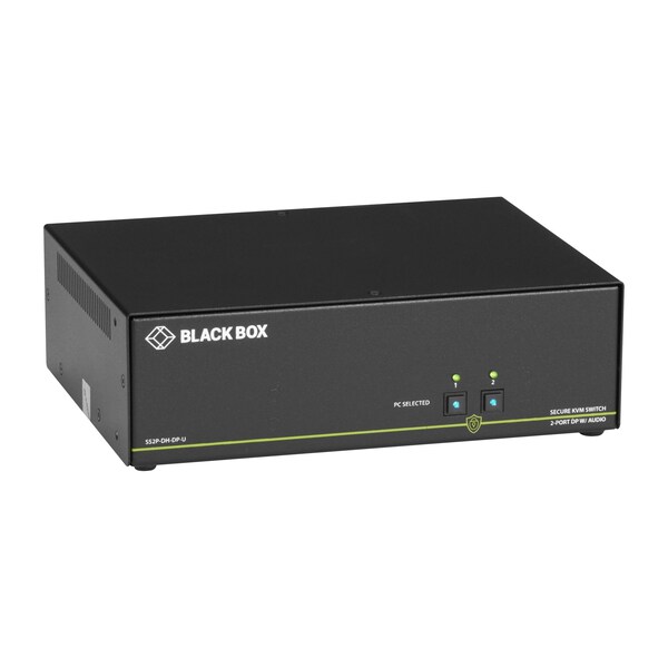 Black Box Secure Niap 3.0 Kvm Switch - Dual-Head, Displayport, 4K, 2-Port - SS2P-DH-DP-U
