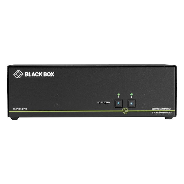 Black Box Secure Niap 3.0 Kvm Switch - Dual-Head, Displayport, 4K, 2-Port - SS2P-DH-DP-U