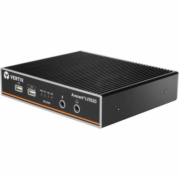 Vertiv AVOCENT LONGVIEW 5520 HIGH-PERFORMANCE KVM EXTENDER, RECEIVER, DUAL HEAD, 4K - LV5520R-400