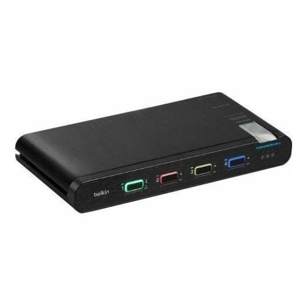 Belkin BELKIN 4-PORT DUAL HEAD DP/HDMI TO DP/HDMI VIDEO SECURE DESKTOP KVM SWITCH PP4.0 - F1DN204KVM-UN-4