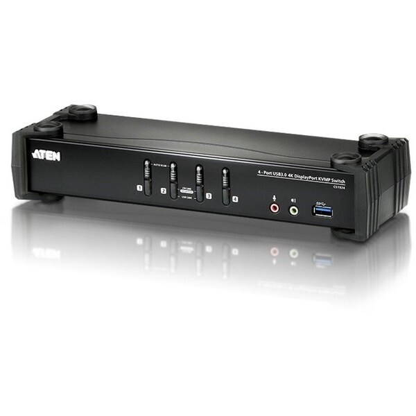 Aten 4-Port Usb3.0 4K Displayport Kvmp Switch Support Up To 4096X2160 60Hz - CS1924