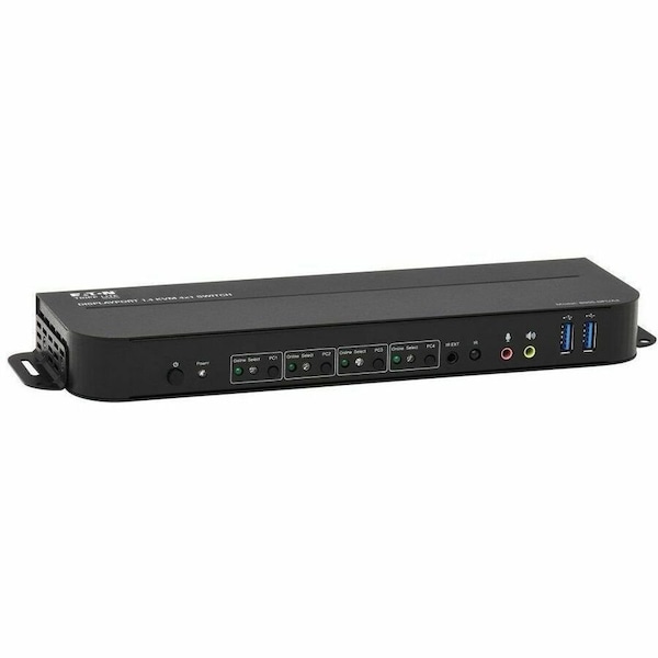 Tripp Lite 4-PORT DISPLAYPORT/USB KVM SWITCH 4K 60 HZ, HDR, HDCP 2.2, IR, DP 1.4, USB SHARI - B005-DPUA4