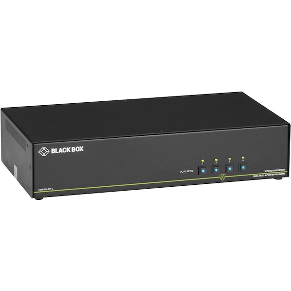 Black Box Secure Niap 3.0 Kvm Switch - Dual-Head, Displayport, 4K, 4-Port - SS4P-DH-DP-U