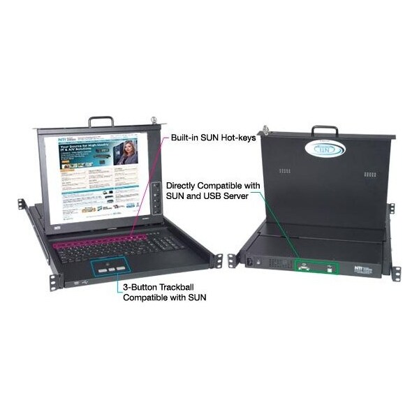 Network Technologies 17 Inch Vga Sun Usb Kvm Drawer, RACKMUX-VS17-NT - RACKMUX-VS17-NT
