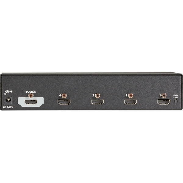 Black Box Black Box 4K HDMI Splitter - 1x4 - 3840 x 2160 - 1 x HDMI In - 4 x HDMI Out - TAA Compliant - VSPHDMI1X44K
