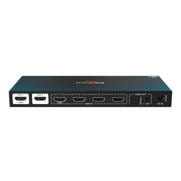 Bzbgear 4x2 8K UHD HDMI 2.1 Matrix Switcher with Audio De-embedder - BG-8K-42MA
