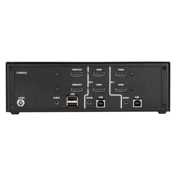 Black Box Secure Niap 3.0 Kvm Switch - Dual-Head, Hdmi, 4K, 2-Port - SS2P-DH-HDMI-U
