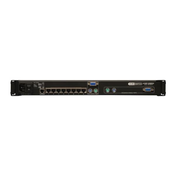 Tripp Lite 8-PORT RACK CONSOLE CAT5 KVM SWITCH 1U RM 19INCH LCD RACKMOUNT - B070-008-19