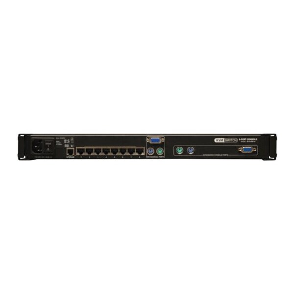 Tripp Lite 8-PORT RACK CONSOLE CAT5 KVM SWITCH 1U RM 19INCH LCD RACKMOUNT - B070-008-19