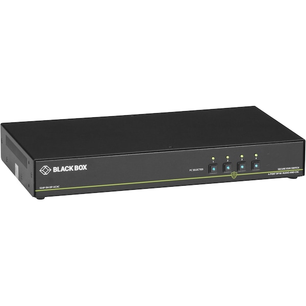 Black Box Secure Niap 3.0 Kvm Switch - Single-Head, Dvi-I, Ps/2, Cac, 4-Port - SS4P-SH-DVI-UCAC