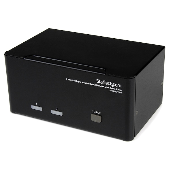 Startech.Com 2 Port Triple Monitor DVI USB KVM Switch with Audio - SV231TDVIUA